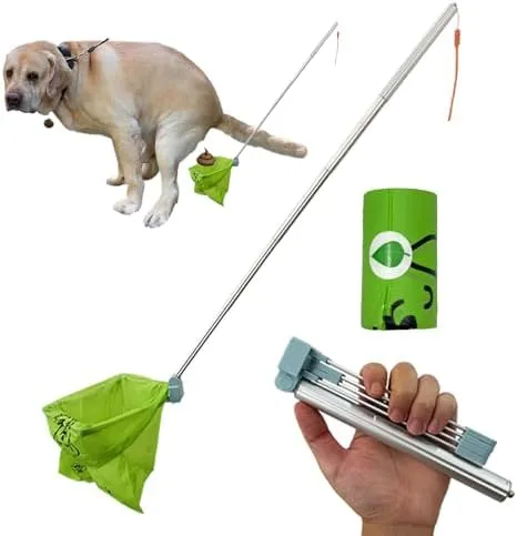 Portable Pooper Scooper with Bag Attachment Easy, No-Bend Pet Waste  Removal (Large) Shop Now!