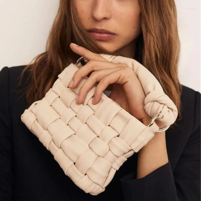 Bag Luxus PU Handtasche Frauen Taschen Designer Mode Weave Schulter Messenger Süßigkeiten Farbe Clutches Geldbörse Mini -tte weiblich