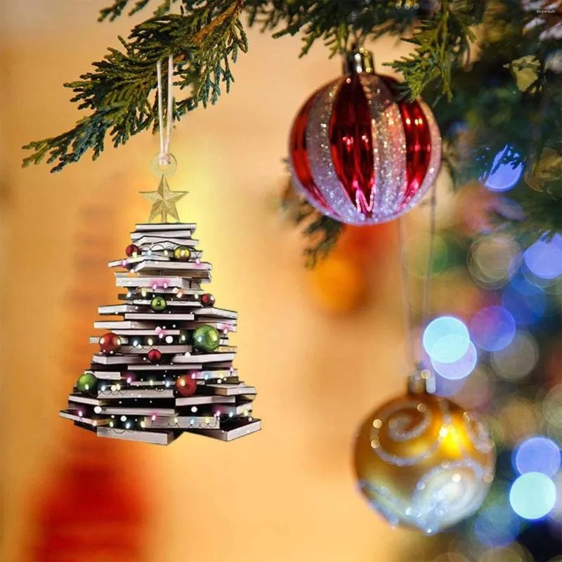 Décorations de Noël livre créatif décoration décoration arbre de vacances à la maison des fêtes et cristaux