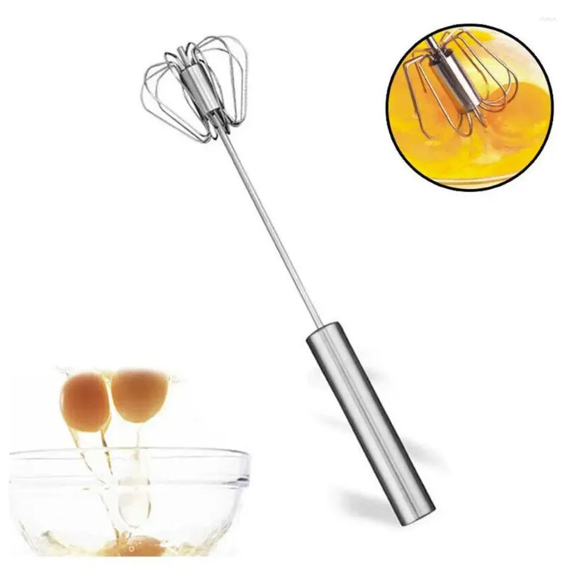 Outils de cuisson 1pcs en acier inoxydable semi-automatique batteur d'oeufs pressis