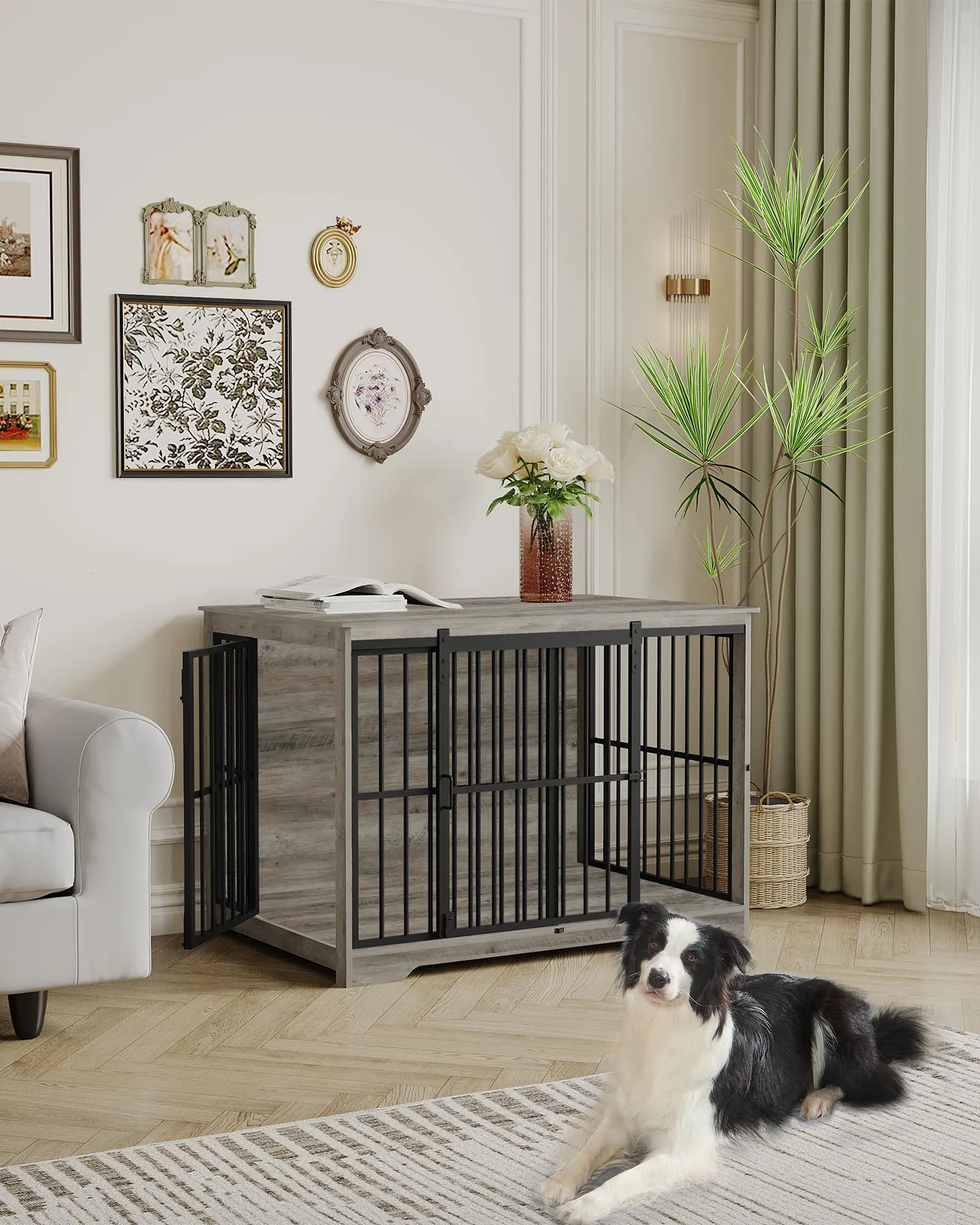 Crates For Dogs Indoor Heavy Duty Dog Crate With Barn Door - Main Image