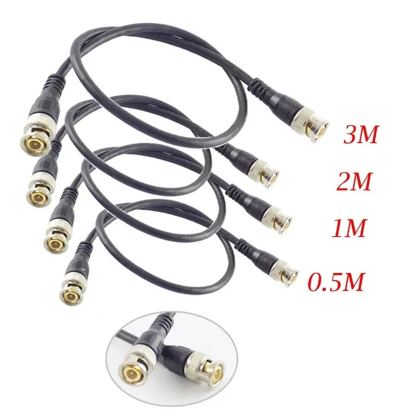 0,5 m / 1m / 2m / 3m BNC Extension Câble de calcul BNC Câble adaptateur mâle à mâle pour la caméra CCTV Sécurité à domicile BNC Connecteur de haute qualité