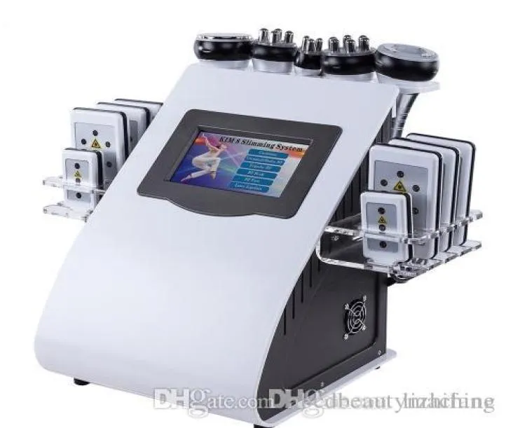 Nueva máquina de radiofrecuencia de vacío Hot 6 in 1 Cavitation para Spa Fast 8 almohadillas Lipo Slimming Machine1832164