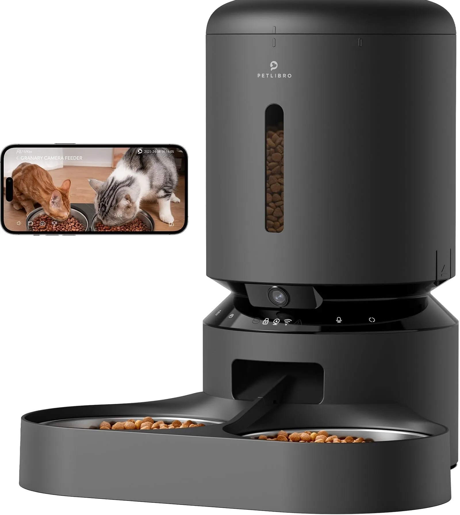 Photo inspiration: Gallery Detail: Petlibro Automatic Cat Food Dispenser With Two Stainless Steel Bowls