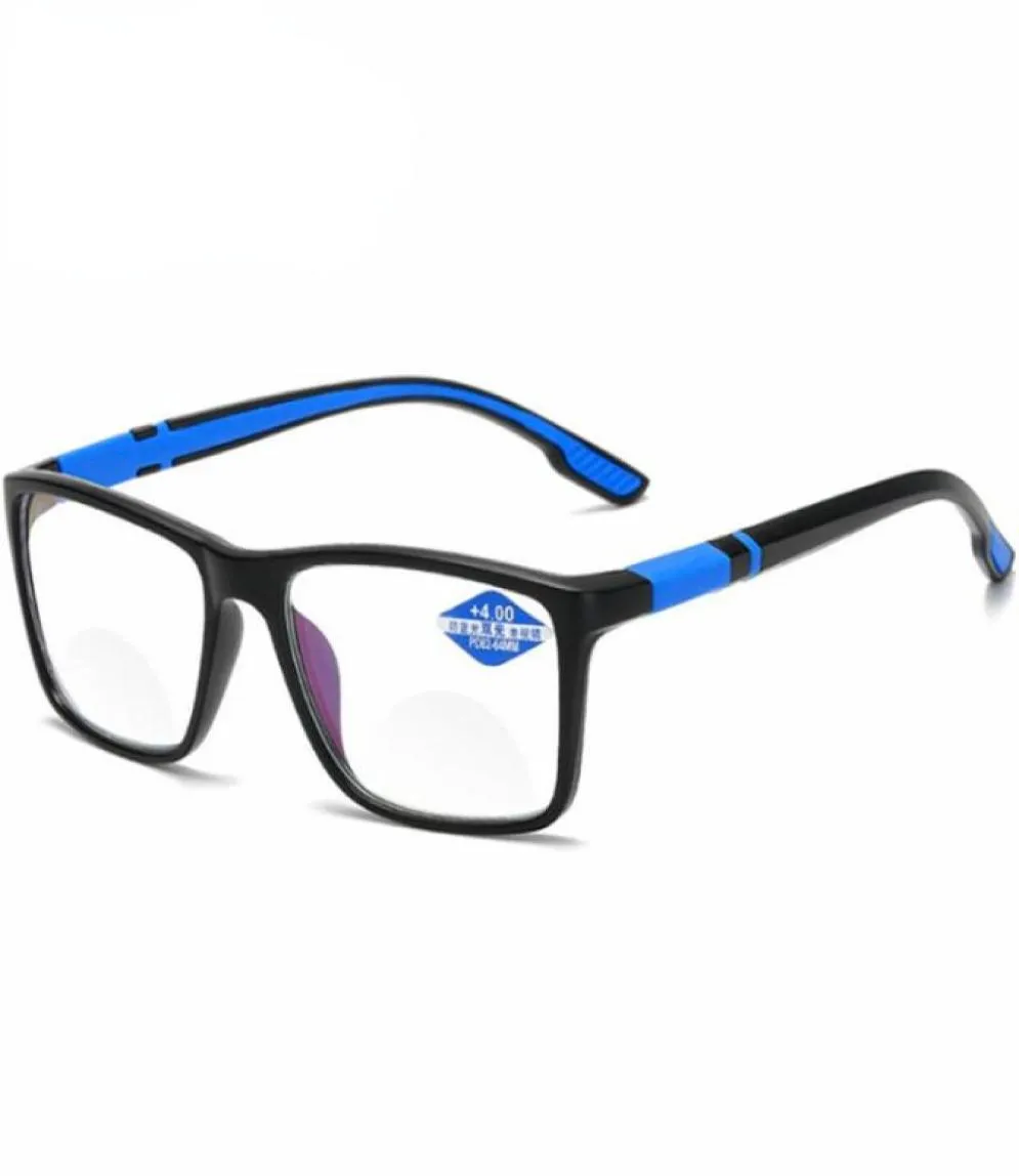 Okulary przeciwsłoneczne Modne okulary czytania kobiety mężczyźni przeciw niebieskie światło gałki gałęzi presbyopia Bifocal w pobliżu dalekiego hiperopii okulary 15 20 25 6782134