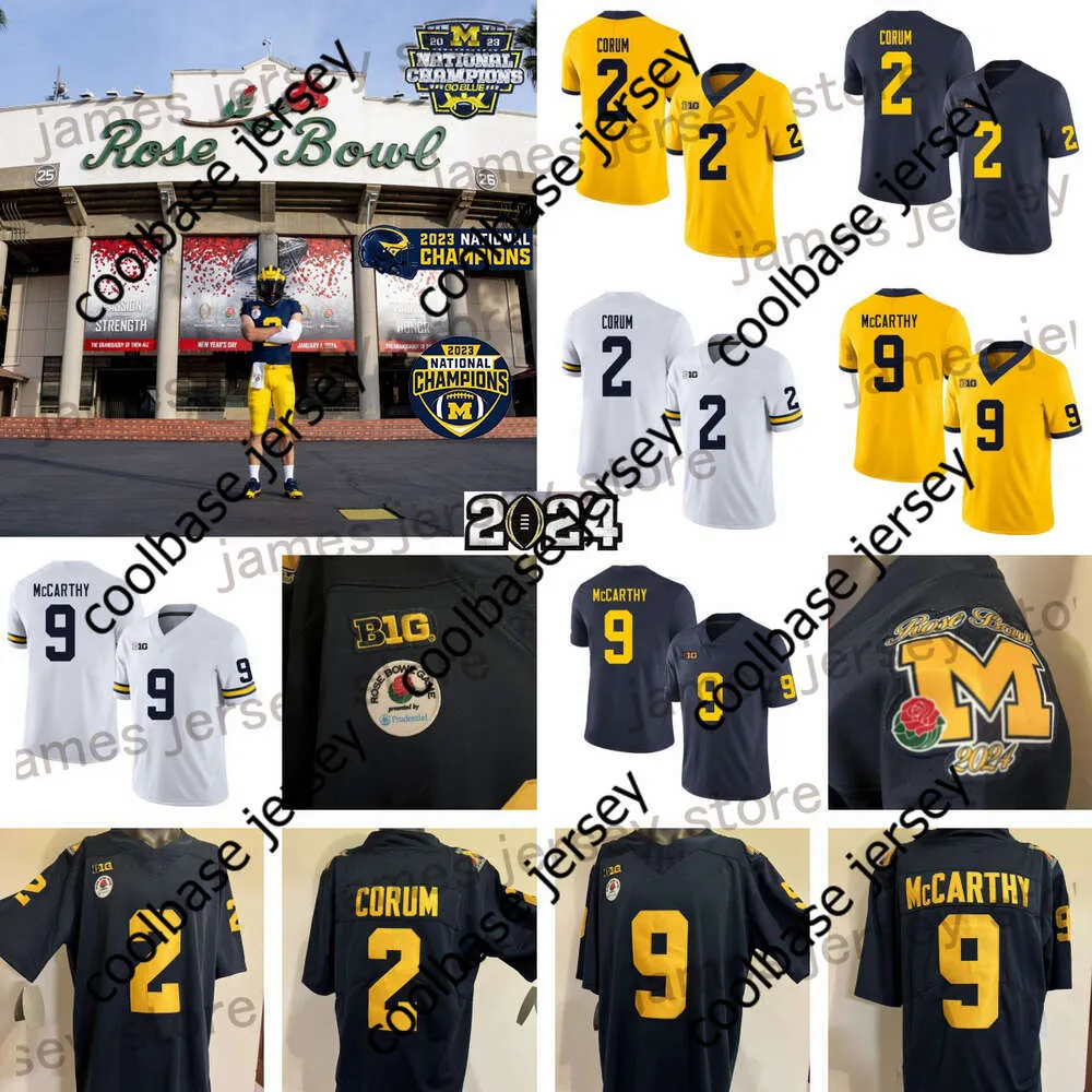 2024 Michigan Wolverines Football Jersey #2 Blake Corum #9 J.J. MC-Carthy w magazynie