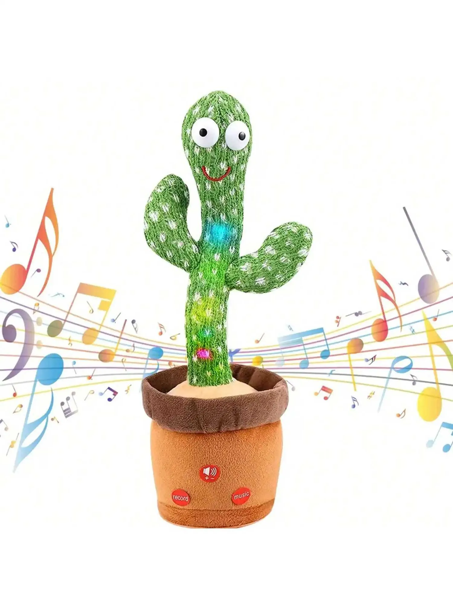 3D -pussel dansar och pratade kaktusleksaker för pojkar och flickor som sjunger och imiterar inspelningar som upprepar vad du sa om solskenkaktusen plusl2404