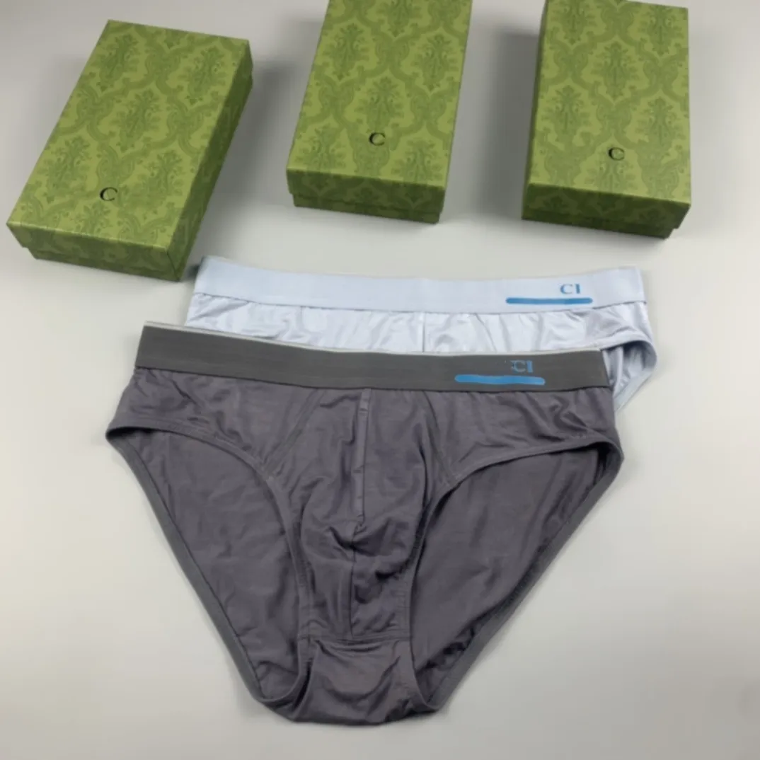 designer Underwear pure cotton material summer Mid-rise Briefs for men luxury embroidery Underpants 3pcs With Box.