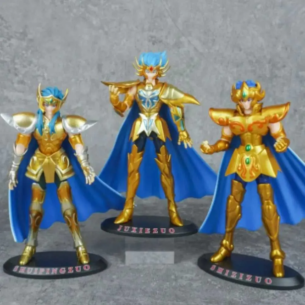 Action Toy Figures Saint Seiya Mythological Costume Ecliptic Belt Action Golden Knight Leo Aiolia Aquarius Camus Cancer Death Mask Model Toyl2403