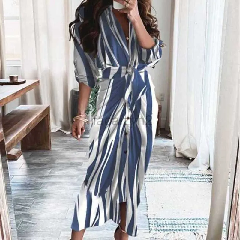 Casual Dresses Women Spring Autumn Elegant Button Ruched Bandage Shirt Dress Femme Casual Short Sleeve Solid V Neck Beach Maxi Dress Vestidos 221126 S63D2