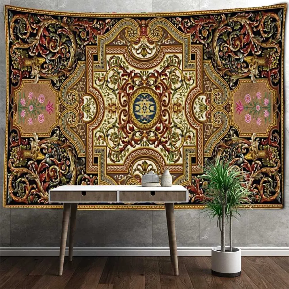 Tapisseries brûlant le soleil tapisserie mandala lune tapisseries hippie bohème du mur au mur suspendu décoration de salle de rêve de rêve psychédélique