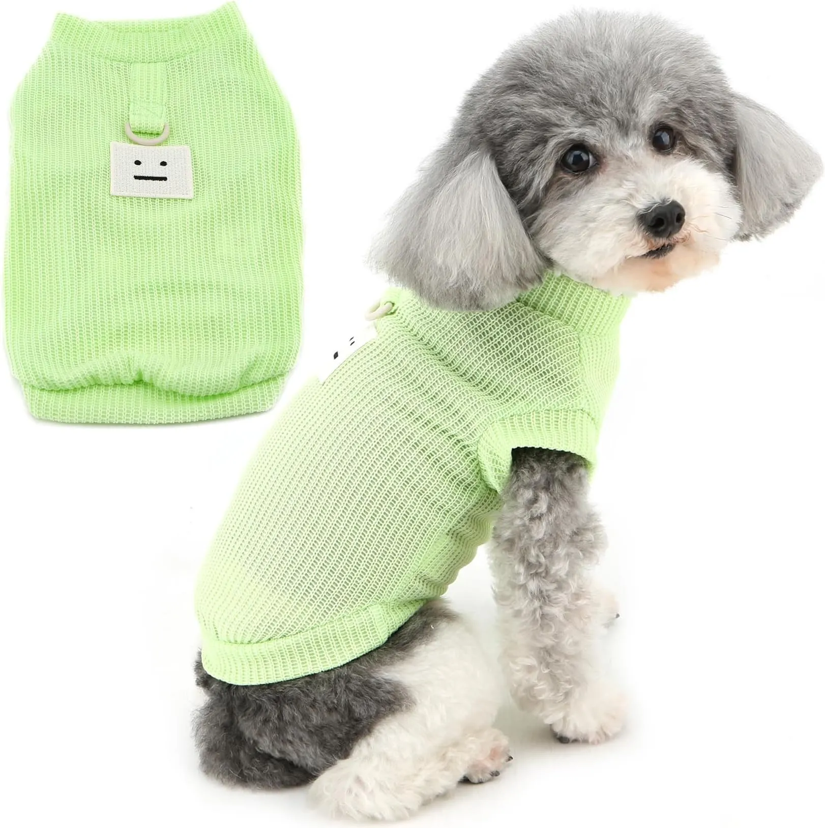 Puppy Clothes T-Shirt with Leash Ring: Breathable Sleeveless Vest for Small  Shop Now!
