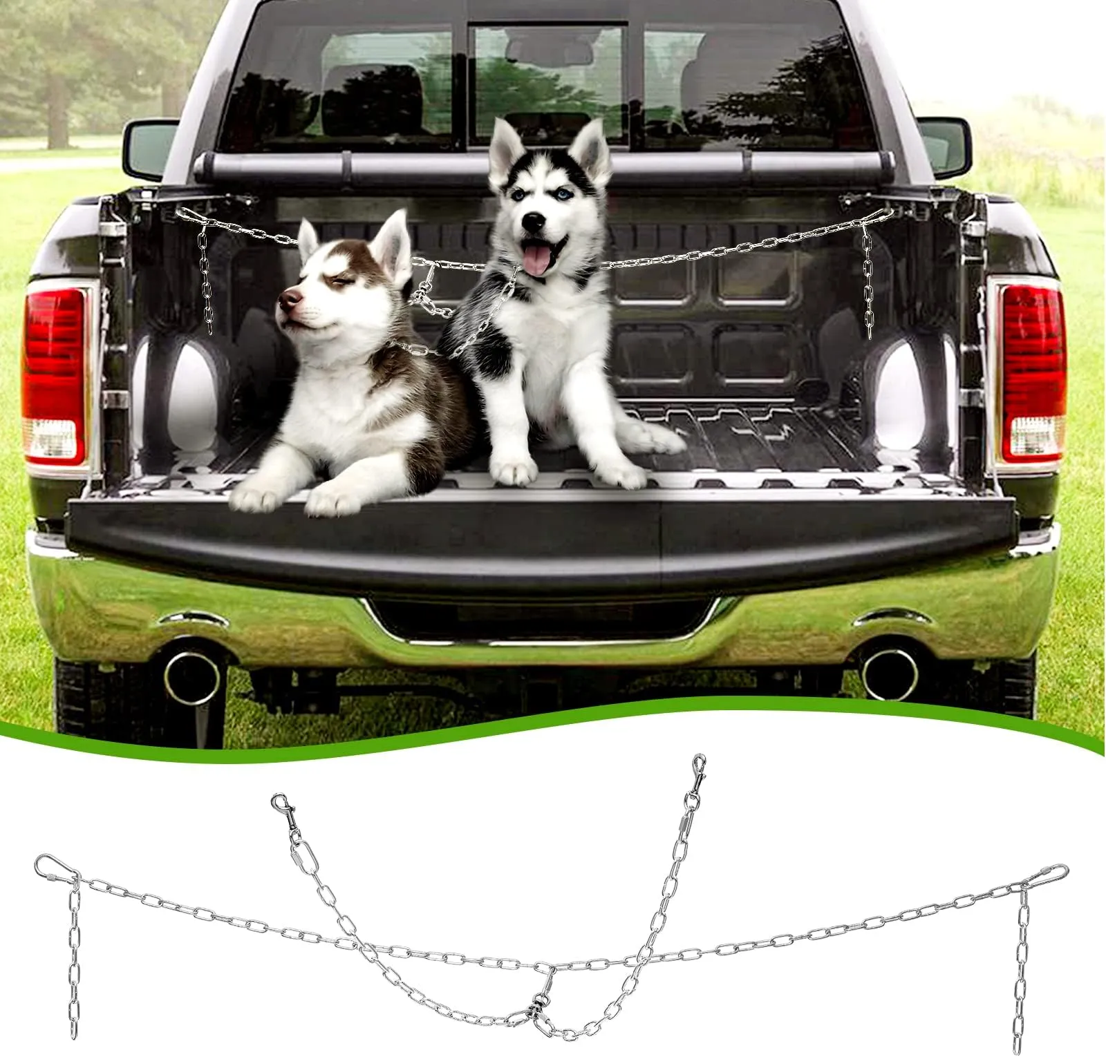Heavy-Duty Chain Dog Truck Bed Tether for Two Dogs - Chew-Proof, Metal Car  Leash for Dogs from Dhgate Dog Harnesses - price 23.41