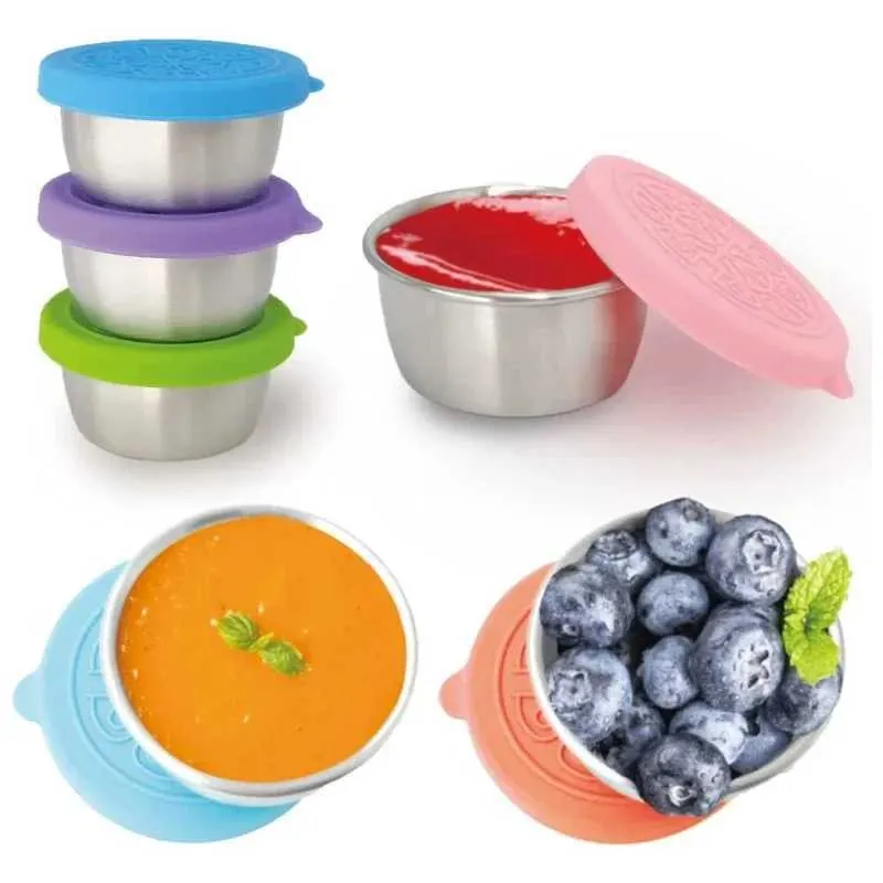 Bento boîtes en acier en acier inoxydable Conteneur de fruits de fruit Boîte de collation petite congélateur de rangement Crisper Outdoor Childrens Fresh Lunch Q2404271