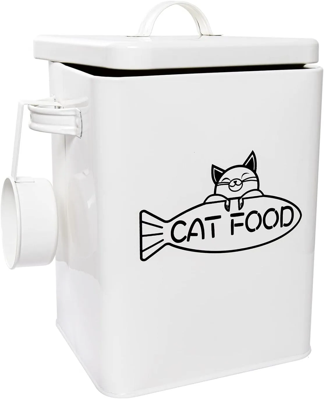 Airtight Pet Food Container with Scoop: Stackable Dog & Cat Food ...