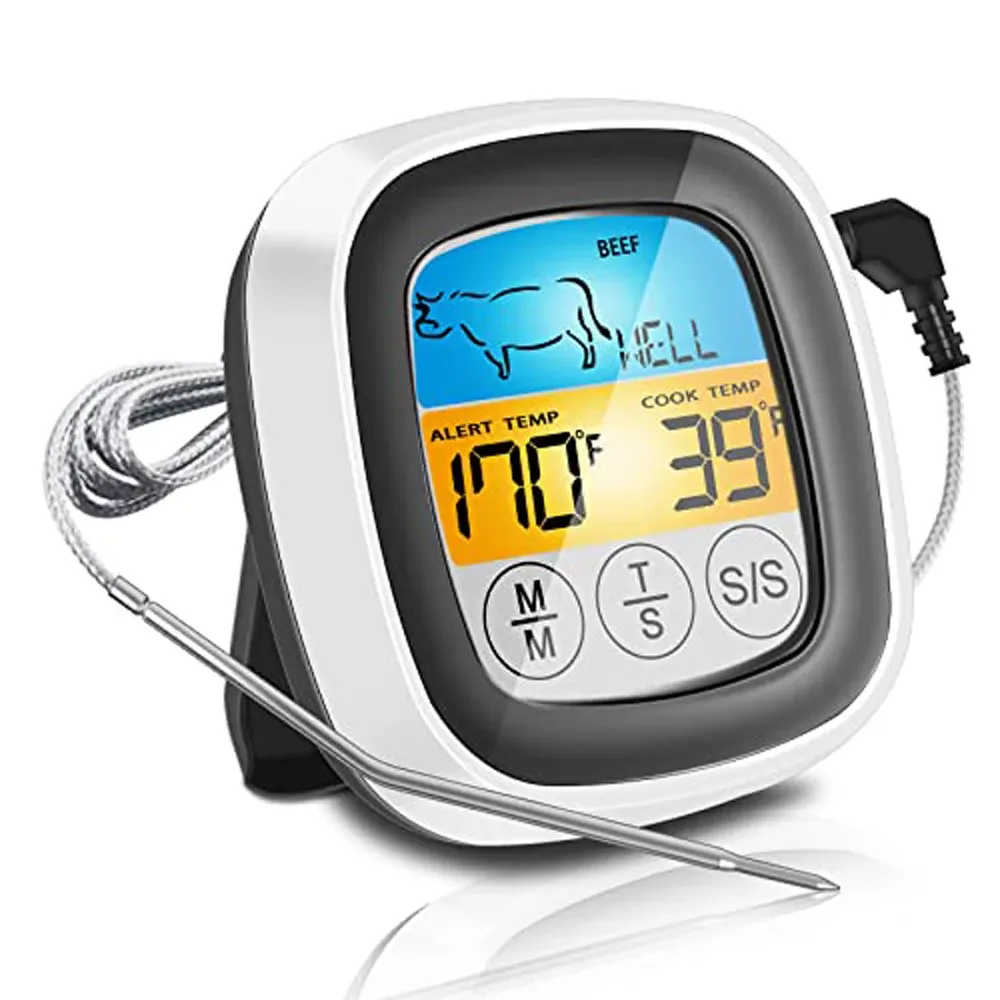 Grills Digital Kitchen Thermometer Ugn Temperaturvärmemätare Kök Rostfritt Mötter Termometrs Sensorsond för köksredskap BBQ Grill