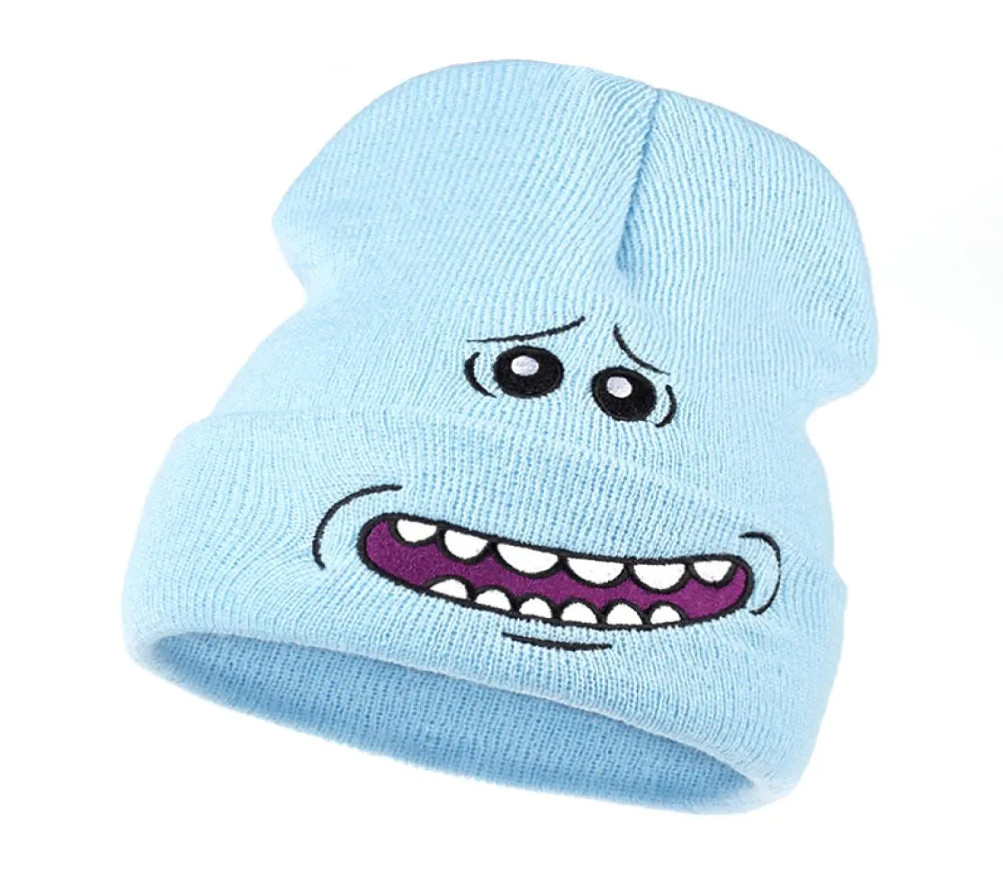 Mr Meseeks Strickhüte Winter Anime Caps warmer Cartoon Liebste Beanie Outdoor Sport Ski -Strickhüte Skullie6079954