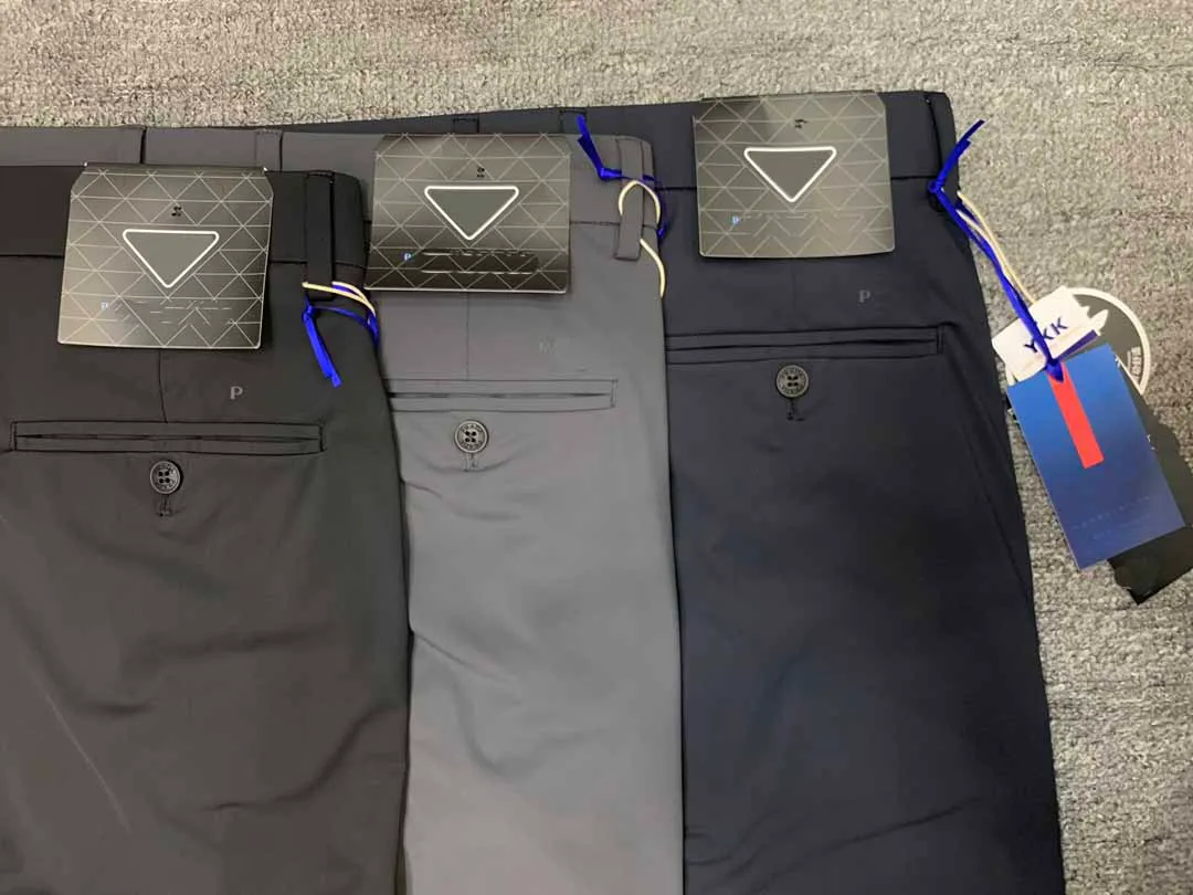 PPP-Designer Luxus Männerkleiderhose Businesshosen Straight-Leg Hosen Stoff Casual Hosen Modemarke Solid Farbe Leggings Schwarz blau grau Kleidung Großhandel Großhandel