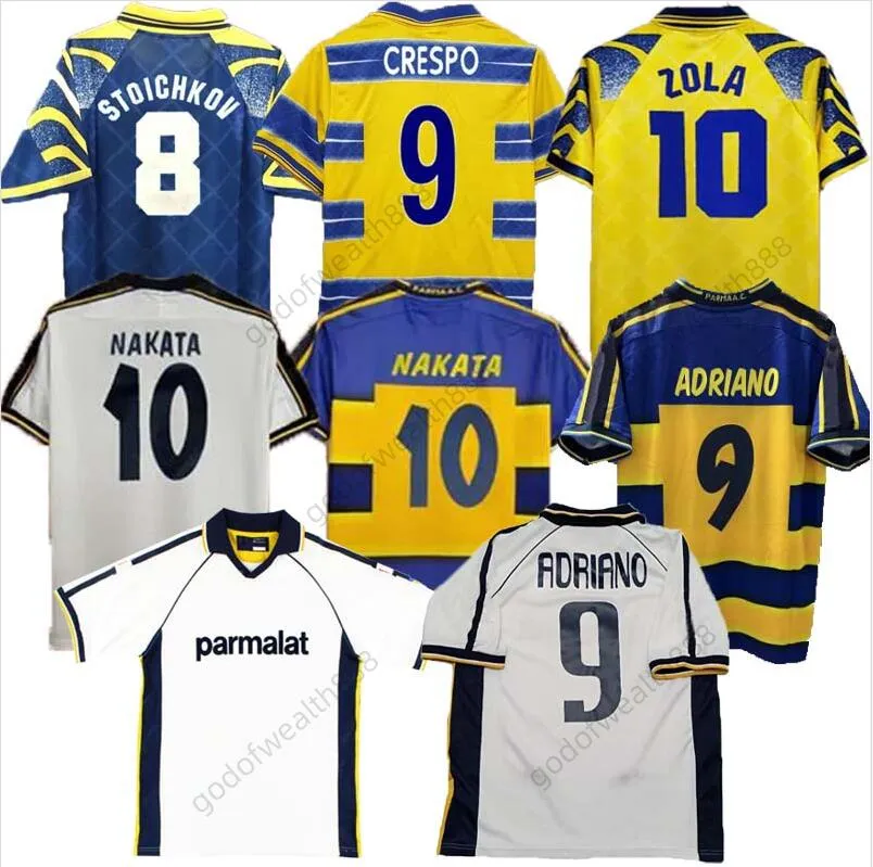 1998 1999 2000 Parma Calcio Mens Soccer Jerseys 93 95 97 03 04 Crespo Cannavaro Baggio Asprilla Adriano Home Blue Football Shirt Shirt Shirt Shirt Shirt Sleeve Come Come