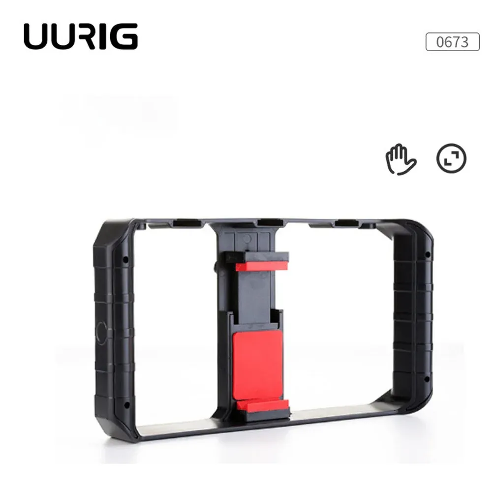 Studio Uurig U Rig Pro Smartphone Video Rig Hand Grip Filmmaking Case Phone Video Stabilizer Handheld Stativ Mount för iPhone Android