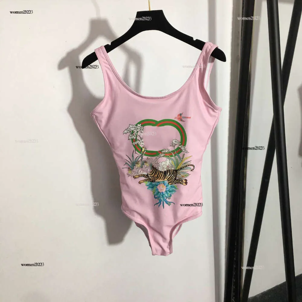 Brand Cak Swizynom Kobiety projektantki bikini Sling Jednostko-strojów stroju kąpielowego Tiger Tiger Flower Logo bieliznę SKOWARZ SKRĘŻKIE