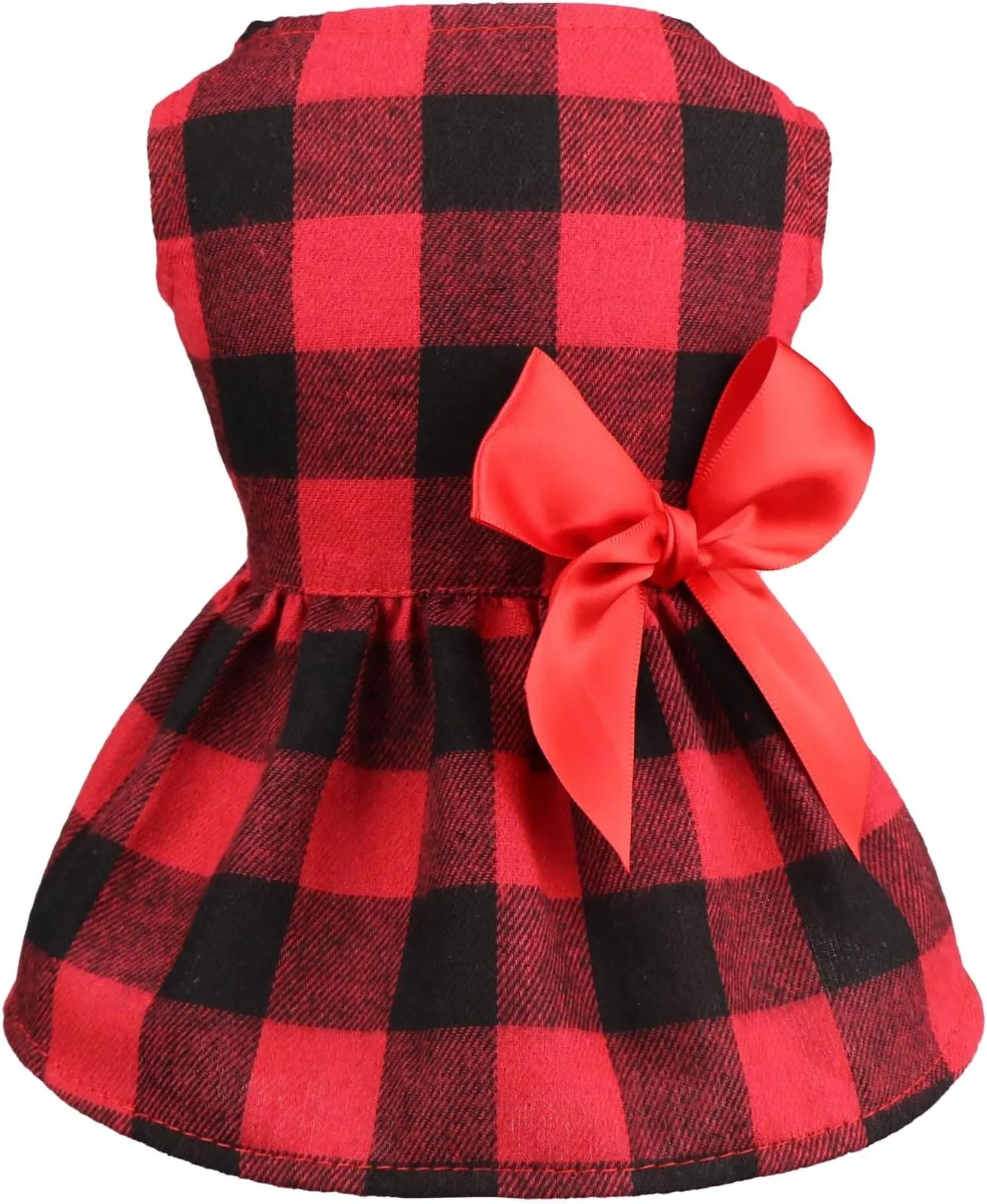 Buffalo Plaid Cotton Dog Dress with Bowtie Christmas Outfit for Small Dogs  XXS from Dhgate Dog Costumes - price 8.78