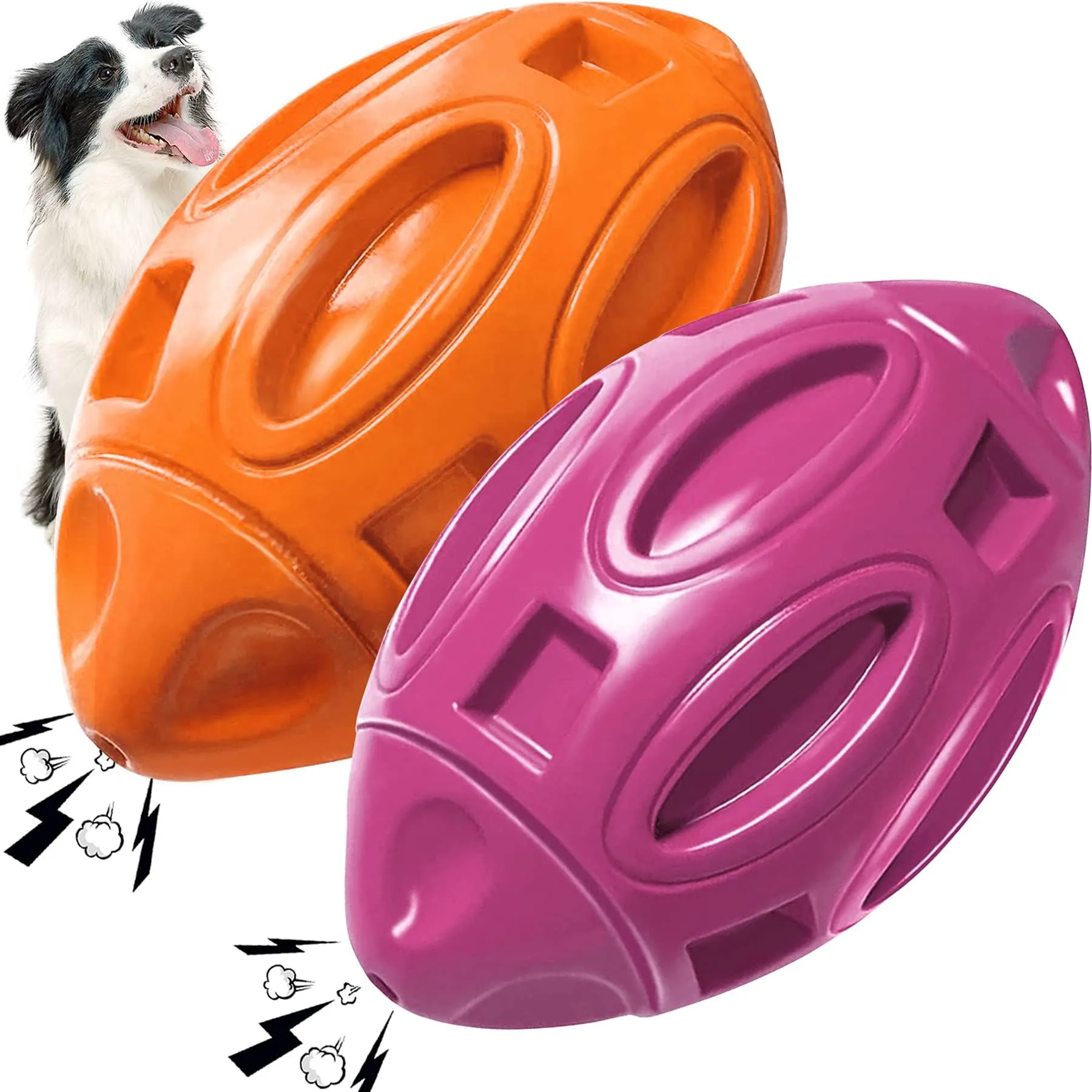 2-Pack Indestructible Squeaky Dog Toys for Aggressive Chewers - Tough  Rubber Balls for Puppy & Large Breeds! from Dhgate Dog Interactive Toys -  price 18.54