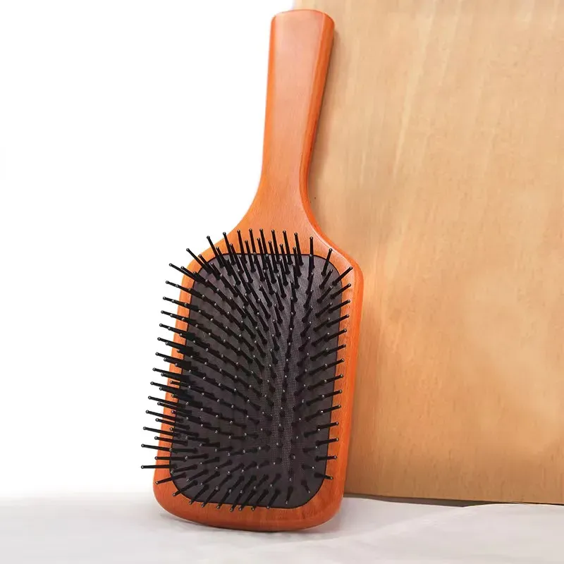 hair brushes Wood detangling brush curved brush massage comb detangling portable hairbrush for women straight curly styling brushes