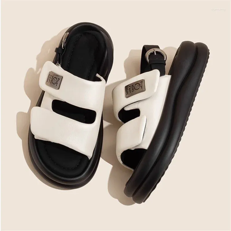 Casual Shoes 2024 Style Summer Roman Sandals Women's Platform Soft Bottom Lightweight Comfortable Woman Slippers