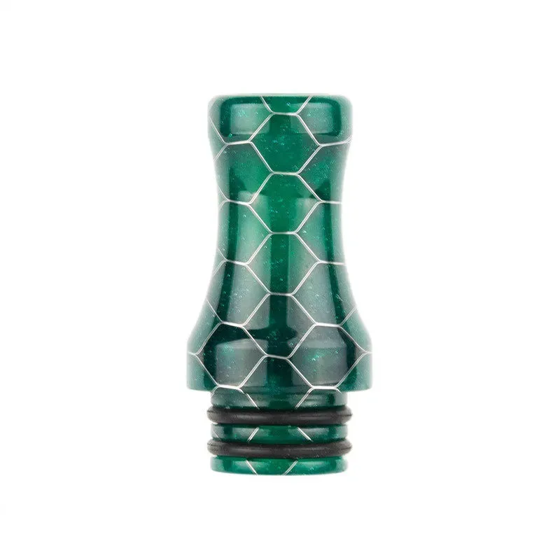 510 Long Vase Snakeskin Resin Drip Tips Honeycomb Cigarette Holder Mouth Pieces Smoking Pipe Mouthpiece For 510 Thread Smoke RDA RBA Tank Atomizers Driptips Cover