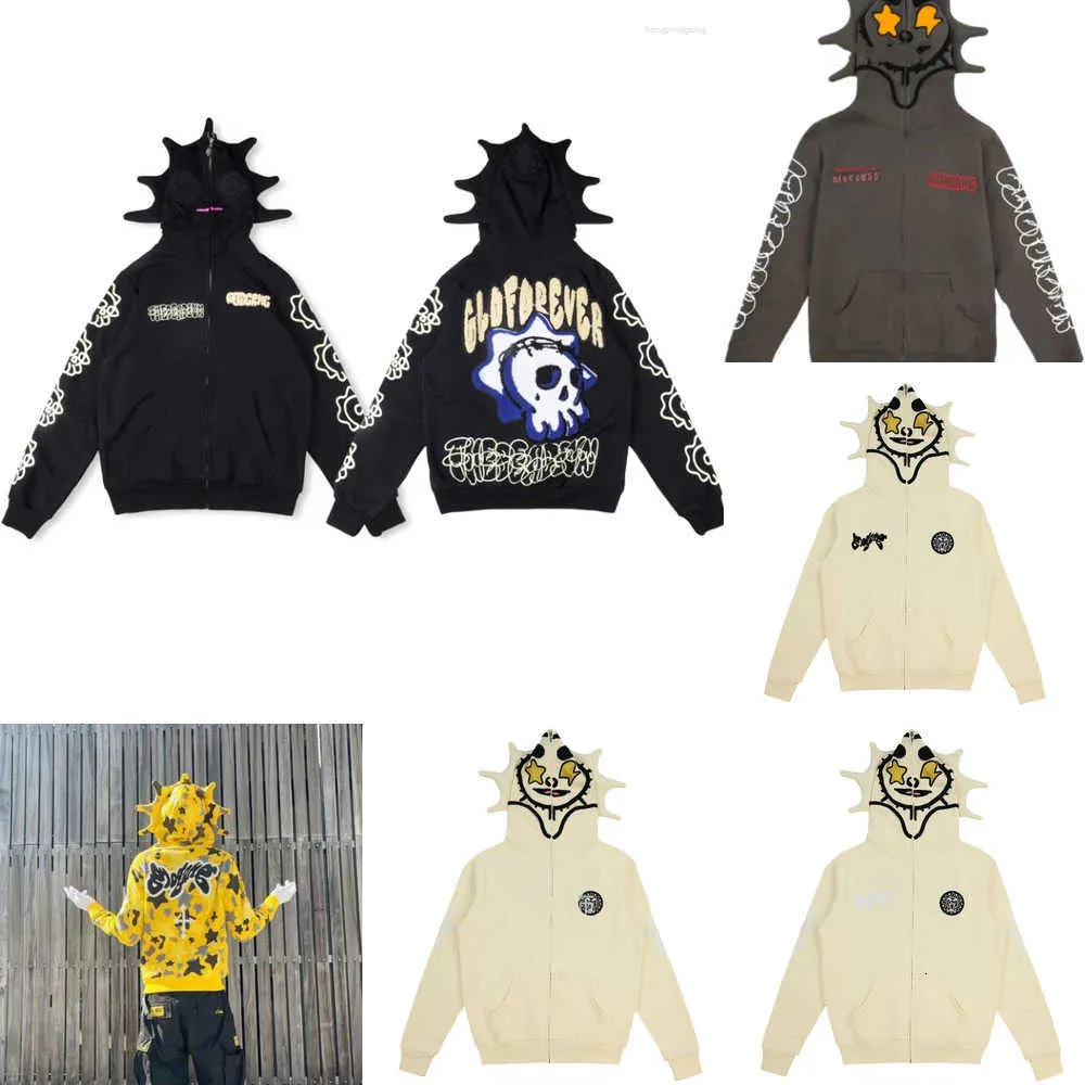 Cartoon Graphic Zip-Up Hoodie: Good Loose Fit, Casual Y2K Style