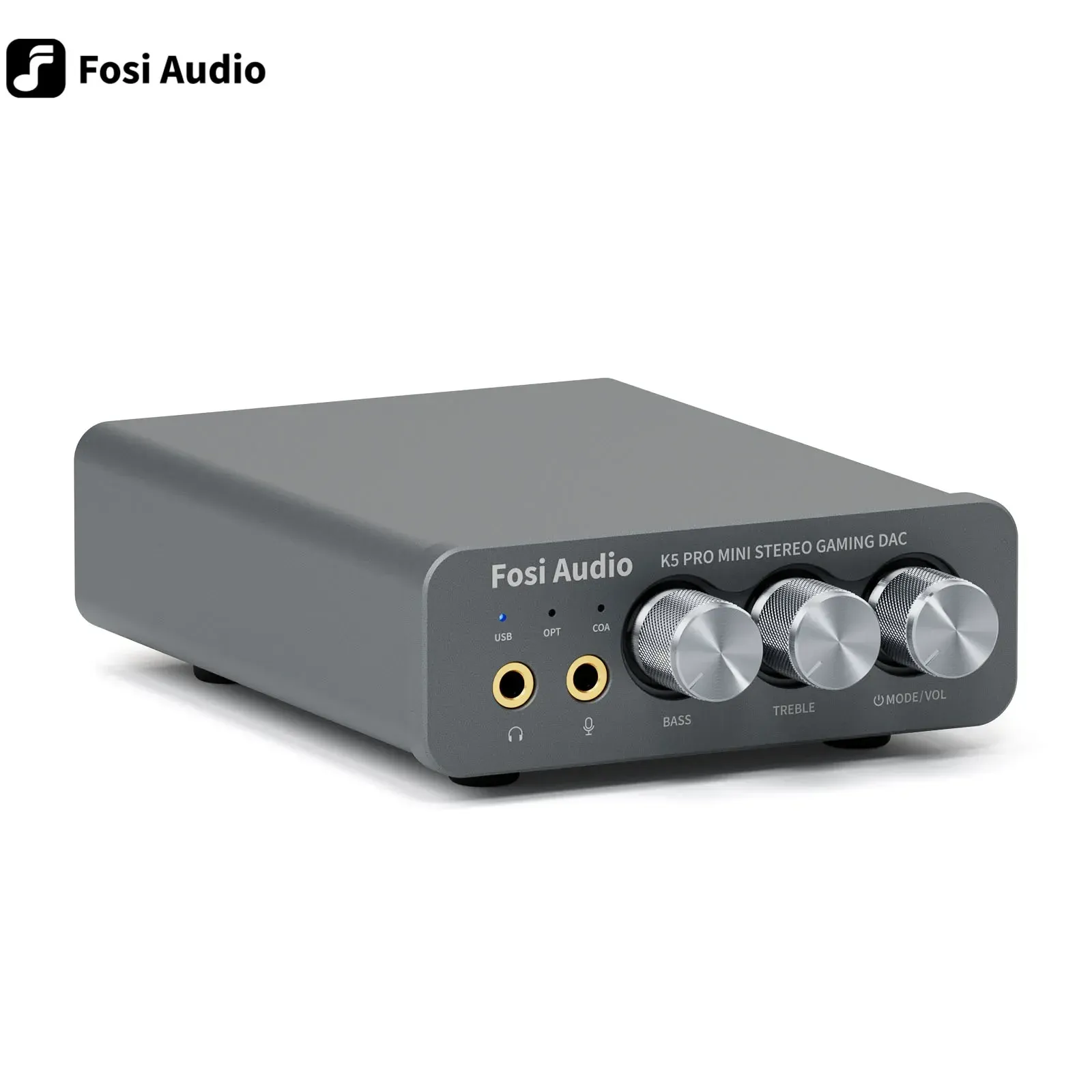 Amplificateur Fosi Audio Q4 Mini stéréo USB Gaming DAC casque Adaptateur de convertisseur audio pour la maison / les haut-parleurs Powered / Active