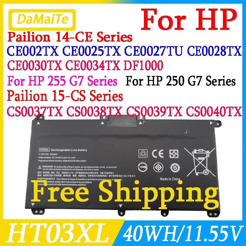 Baterias HT03XL 40WH 3470MAH BATERAGEM PARA HP PAVILION 14CE0001LA CE0014TU 10CA 15CS 250 HT03 HSTNNLB8L L11421421