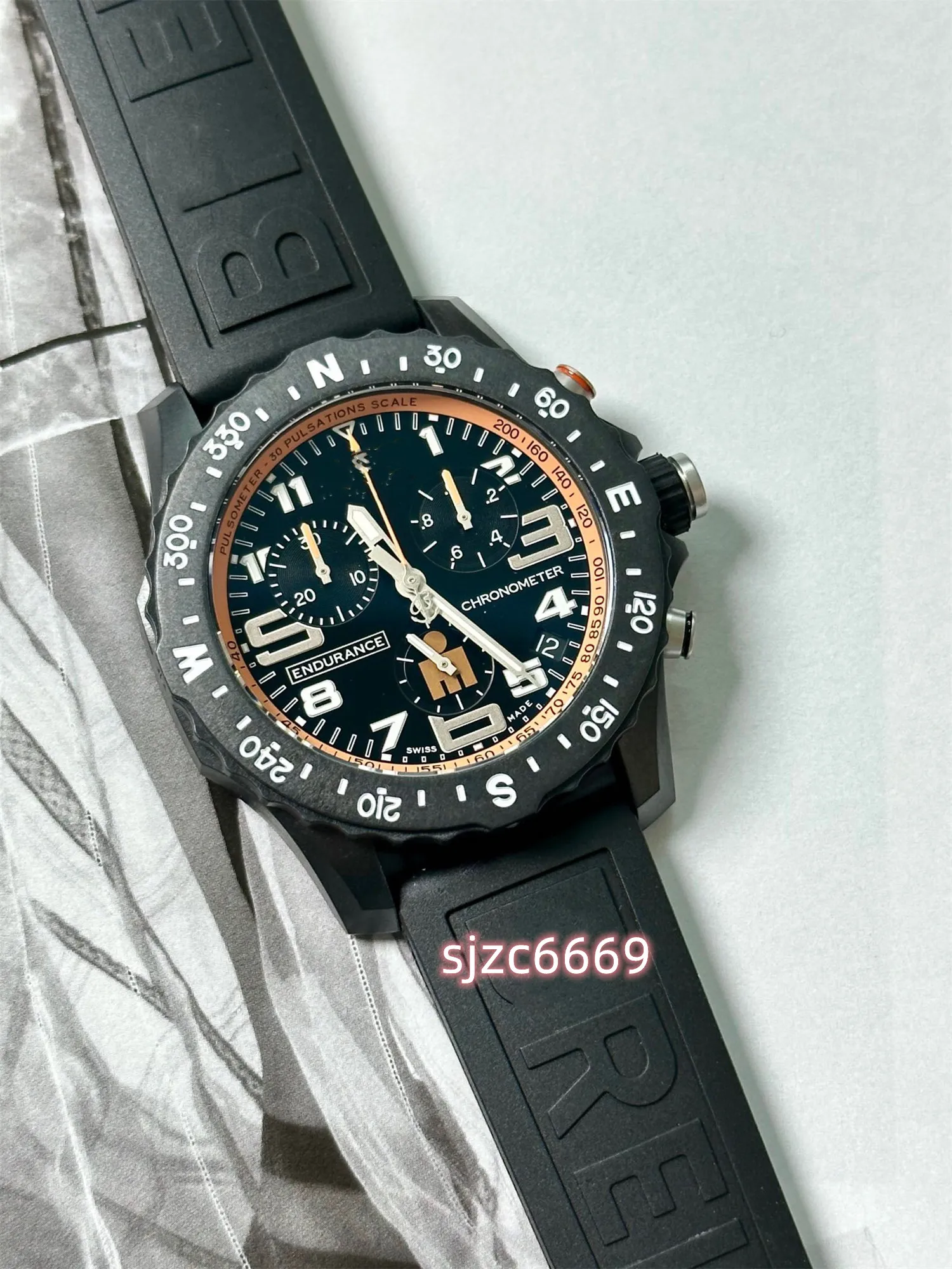 45mm Watches: Carbon Fiber Chronograph Watch With Swiss