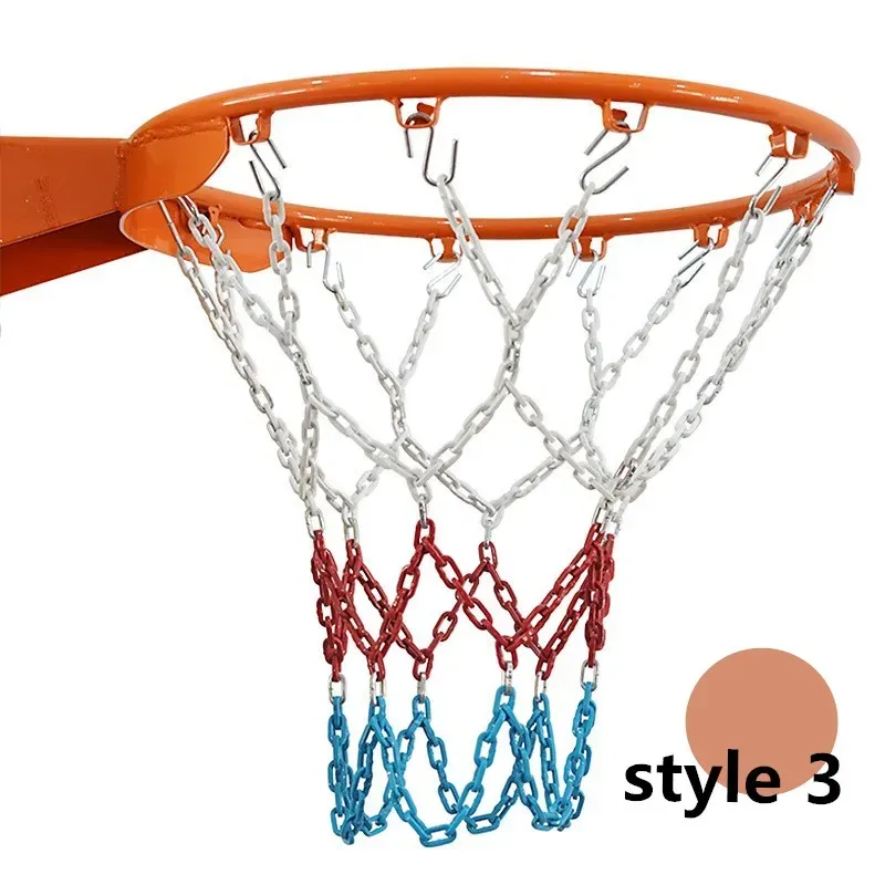 Basketball Lndoor Outdoor Basketball Hoop Heavy Basketball Metal Net Antirust łańcuch stalowy pierścienie koszykówki standardowe akcesoria do koszykówki