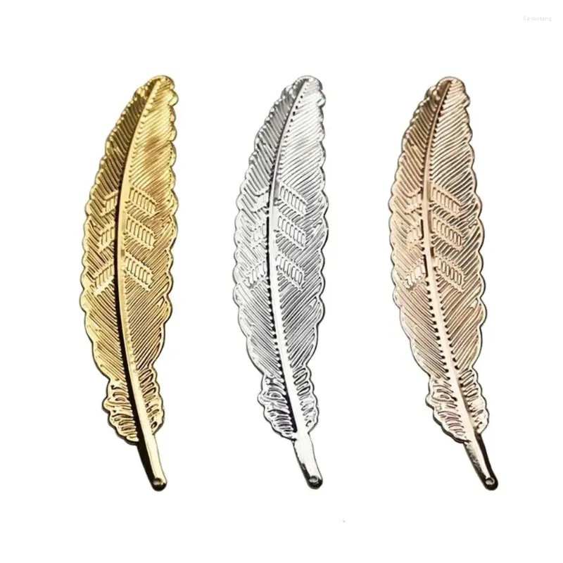 1Pc Retro Metal Feather Bookmark Fashion Leaf Shape Page Marker Student Stationery Child Gift School Office Accessories