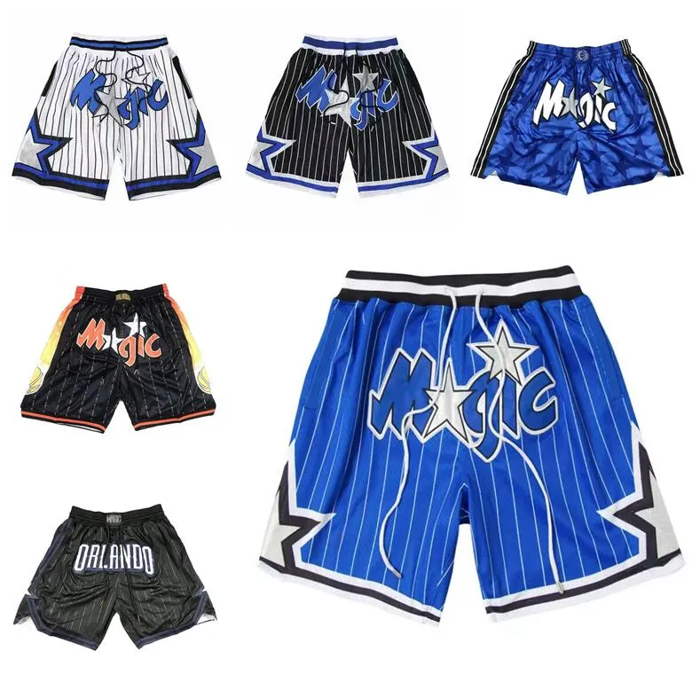 Penny Hardaway cousu juste Don Basketball Shorts Hip Pop Summer Pant avec des poches Papent de survêtement à fermeture éclair Sports Sports Breathable Gym Training plage