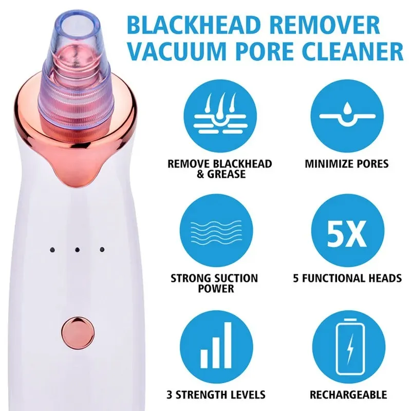 Elektrische Blackhead Remover Vacuüm PORE REINIER NEUS GEZICHT Diep reinigende huidverzorgingsmachine Verjaardagscadeau Dropshipping Beauty Tool