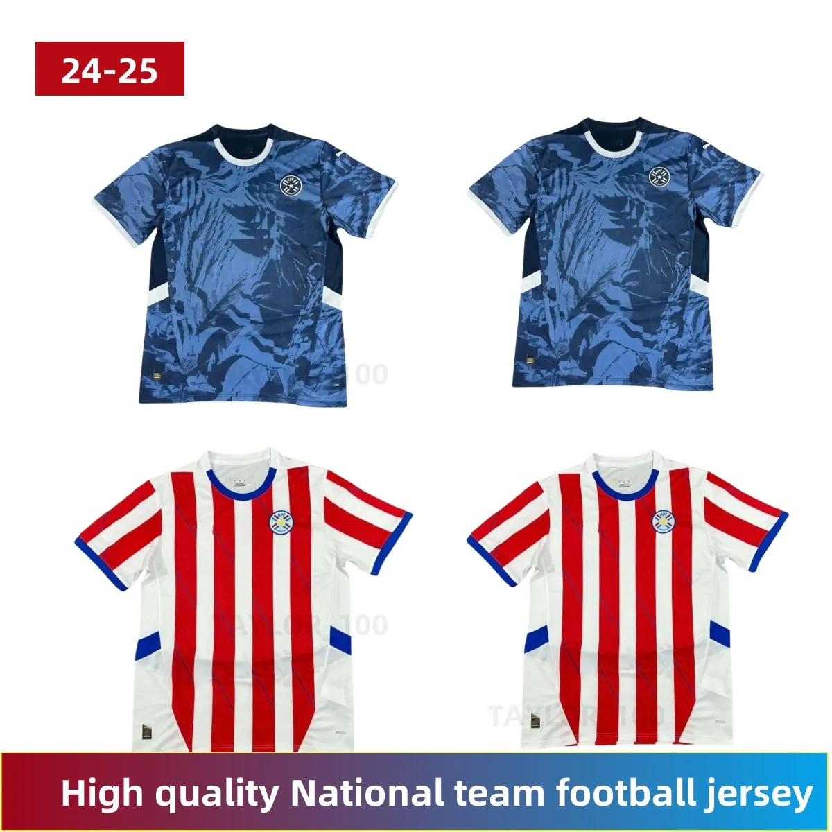 2024 Paraguay Soccer Jersey 2024 COPA America Camisa Home Away Fútbol Camisa de fútbol Kit Tamaño S-4xl Kit de fútbol del equipo nacional