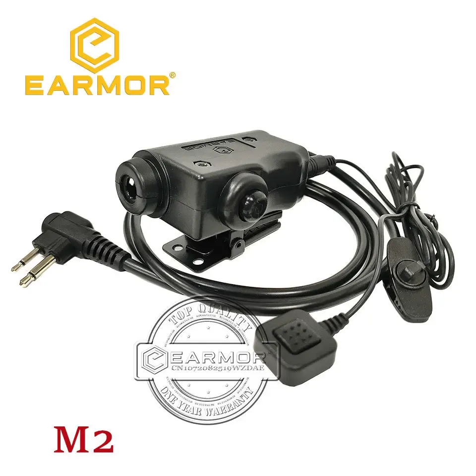 Accessoires Earmor M52M2 Militaire PTT -adapter Airsoft Tactical Headset Ptt Kenwood Midland verlengt de vingerlijnknopcombinatie