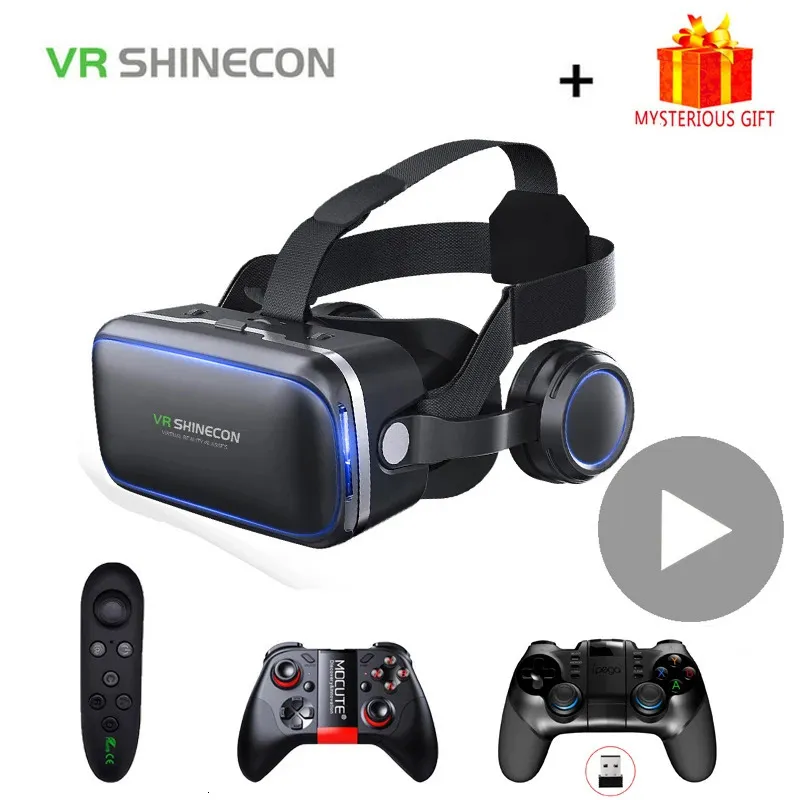 SHINECON 60 Casque VR Virtual Reality -Brille 3D -Schutzbrillen Headset -Helm für Smartphone Smartphone Viar Fernglas Videospiel Y240424