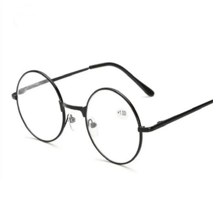 Retro men women round mirror reading glasses for metal frame glasses plain mirror personalized + 100...+4008215725