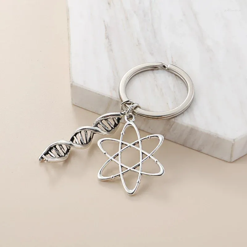 Keychains Molecule ADN Keychain Chemistry Science Physique professeur de professeur de professeur Gift Class Camate Amitié