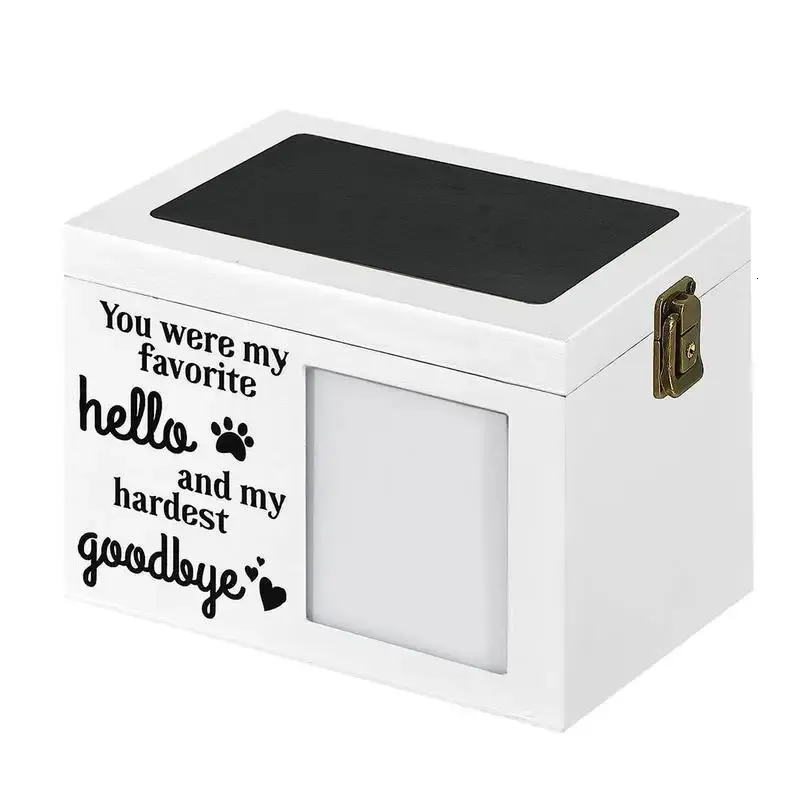 Pet Ashes Urn Wooden Po Frame Dog Ashes Keepsake Pet Urns Large Memorial Urns Pet Ashes Po Box Dog Urns Pet Cremate Urn 240424