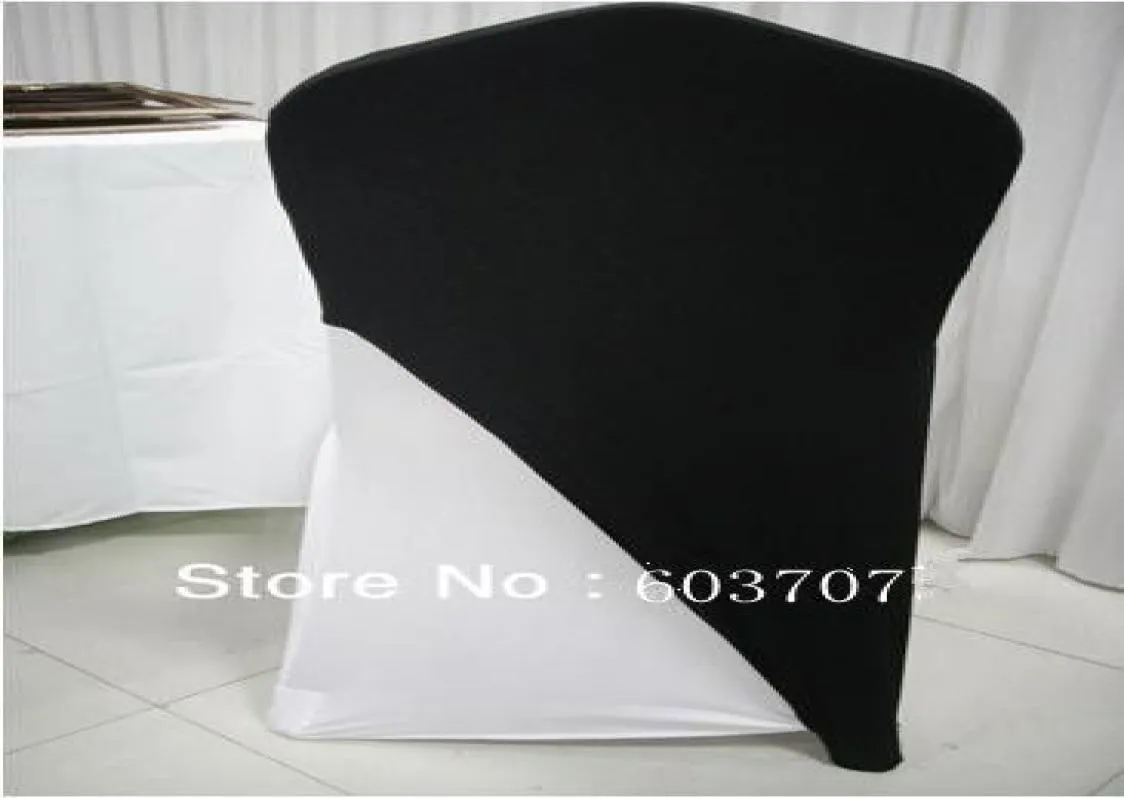 Coup de chaise de chaise en spandex de couleur noire 100pcs une poche élastique dans le bas 8013644