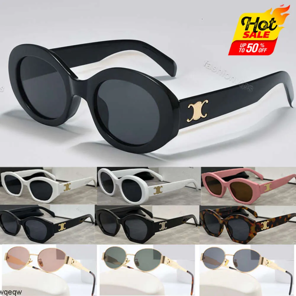 Diseñador de moda Gafas de sol CEL 40238 Hombre de marca y mujer Pequeño marco exprimido Gafas ovaladas Premium UV 400 Polarizado Rand Designer Gafas de sol deportivos al aire libre Gafas de sol