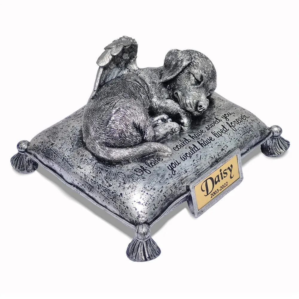 Pet Urns for Dogs Ashes - Memorial Dog Urns voor as met gepersonaliseerde gravure uw huisdieren Naam datum 240424