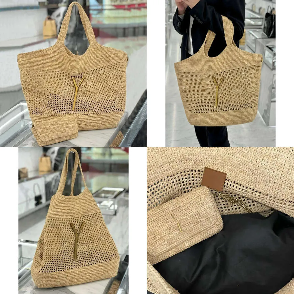Maxi Icare Tote Designer Women Handbag Raffias Hand-Embroidered Straw High Quality Beach Large Capacity Totes Shopping Bag Shoulder Bags Purse s s Original Quality