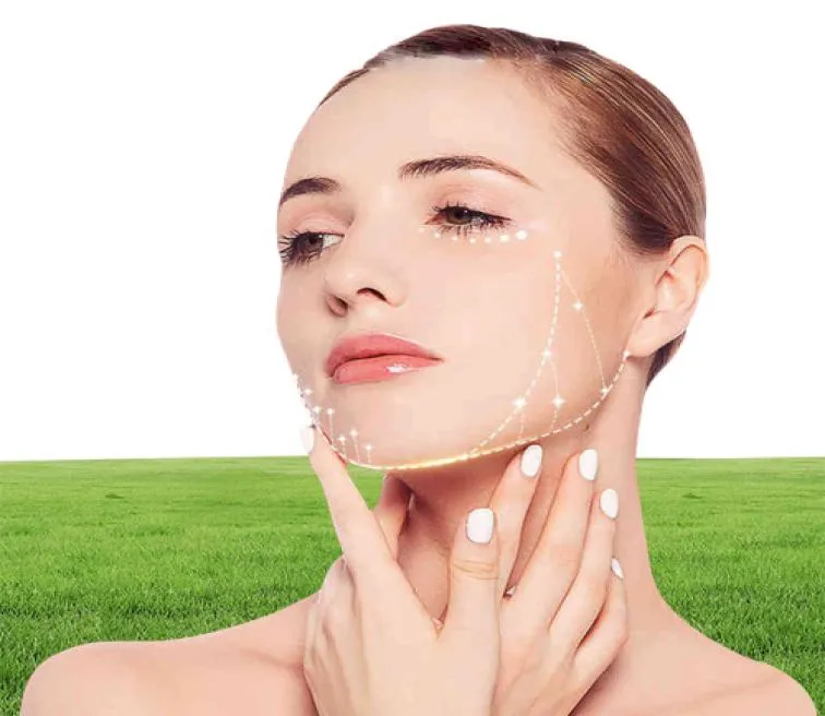 Microcurrent V Face Shape Tifting EMS Slankmassa Massager Dubbele kin Remover LED Light Therapy Lift Device 2202097979783