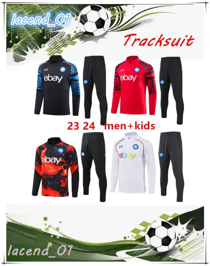 23/24 Napoli Tracksuit Soccer Jacket Football Kit 2023 2024 SSC Napels AE7 Men en Kids Training Suit Tuta Chandal Squitude Jogging Zielinski Uniform Survetement